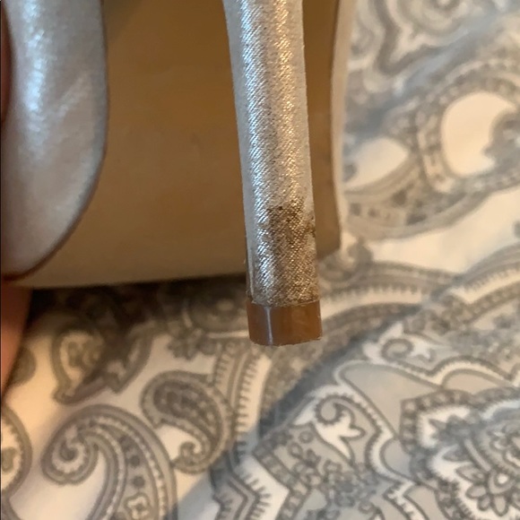 Women’s Apt 9 Silver Embellished Heels - Picture 2 of 2